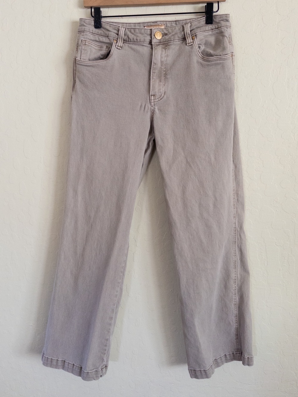 Kut From The Kloth Pattie High Rise Straight Leg Jeans 6 Brown Denim Classic